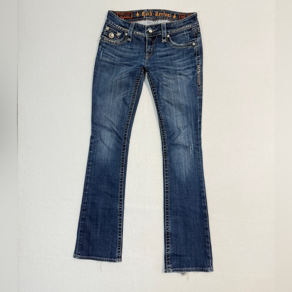 Rock Revival Blue Jeans Size 29 Bootcut - Picture 2 of 6
